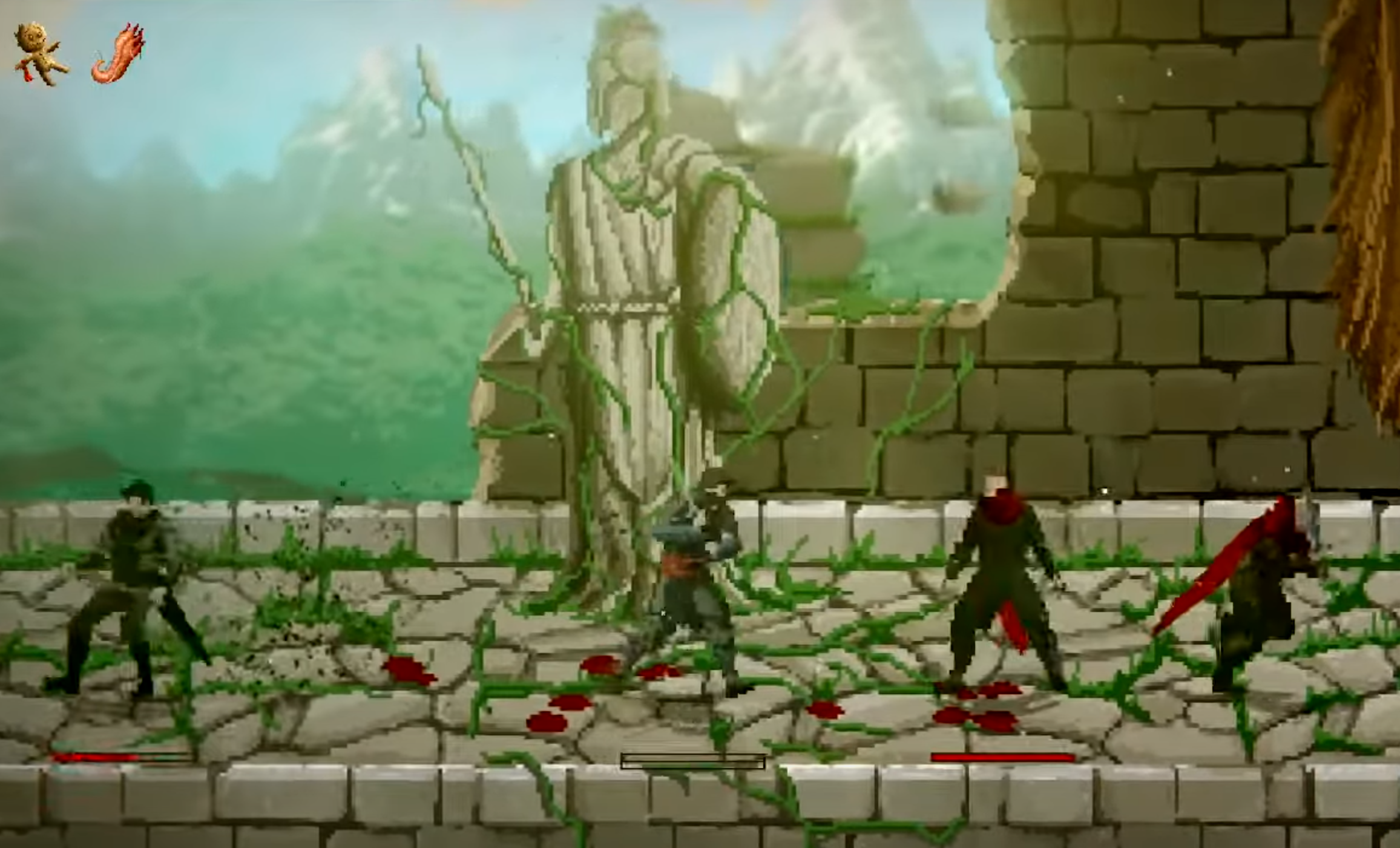 Crimson capes face off against mob and invading Deathblade